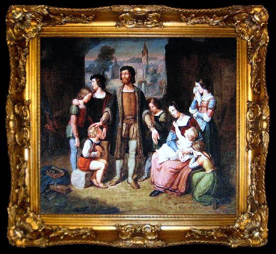 framed  unknow artist German Painter, Son of Johann Gottfried Schadow, ta009-2